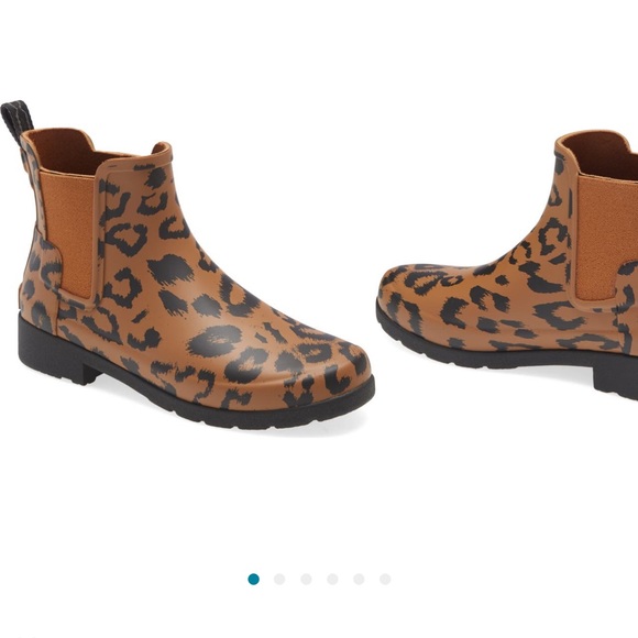 Hunter boots original rain boots leopard print 🤎 NEW 6 - Picture 2 of 5